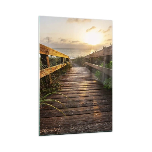 Quadro em vidro - Direto para a costa - 80x120 cm