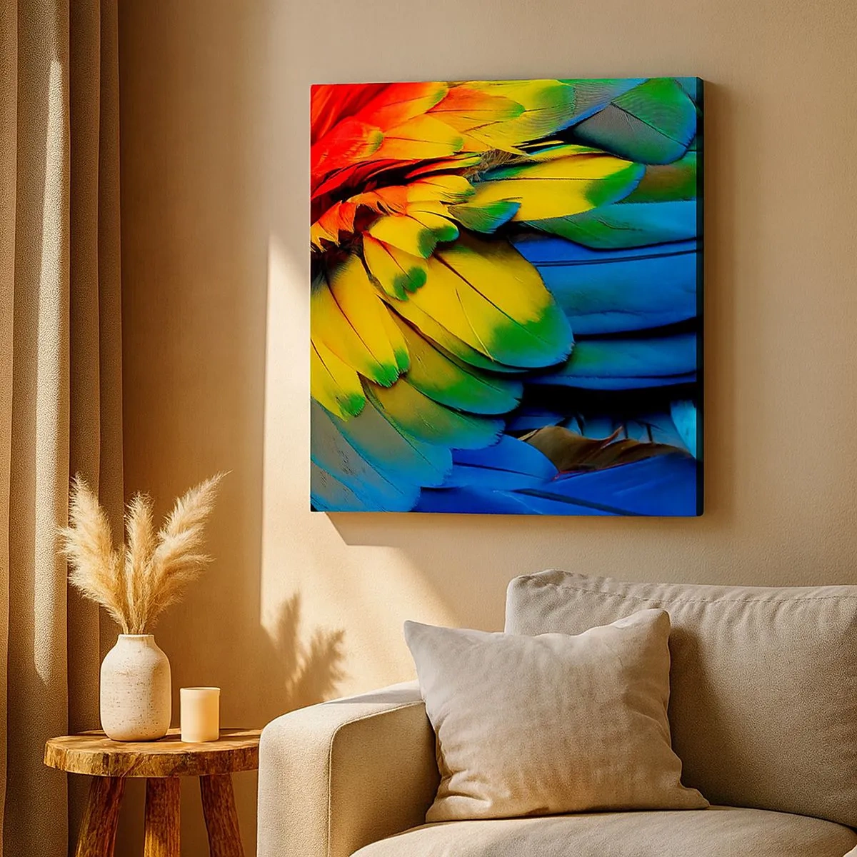 Quadro em tela - Ave do paraíso - 30x30 cm