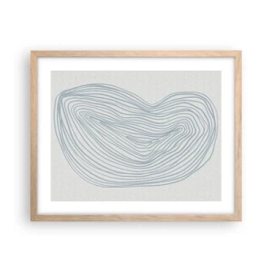 Pôster com moldura de carvalho claro - Deixe cair o sorriso - 50x40 cm