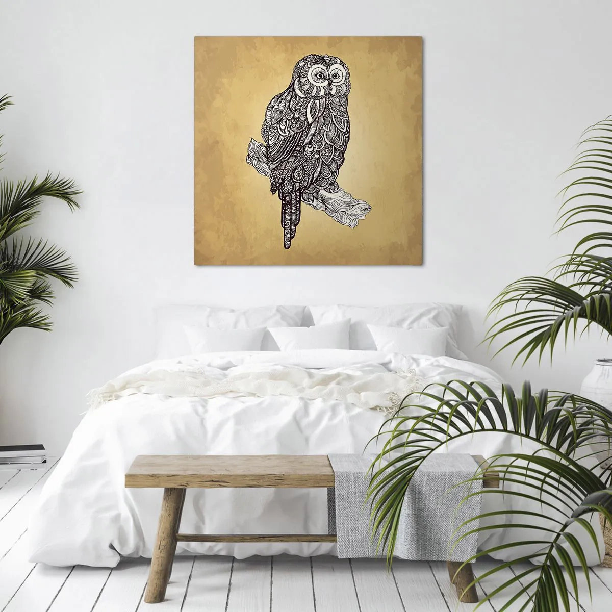 Quadro em tela - Ornamentos intrincados de sabedoria - 70x70 cm