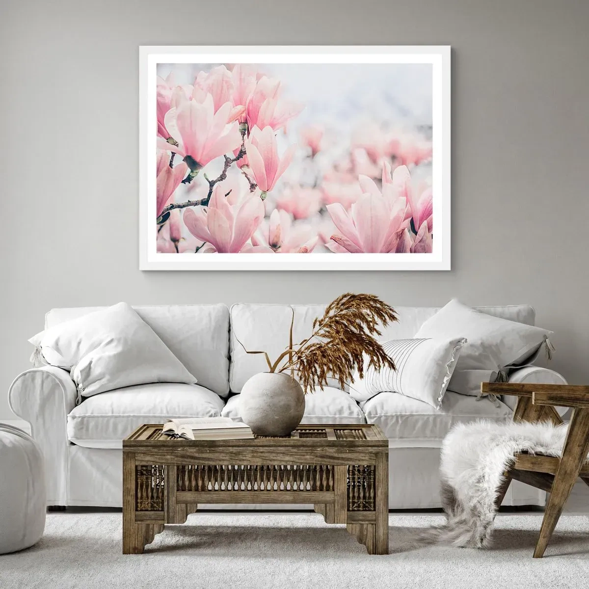 Pôster em moldura branca - O ideal da subtileza - 100x70 cm