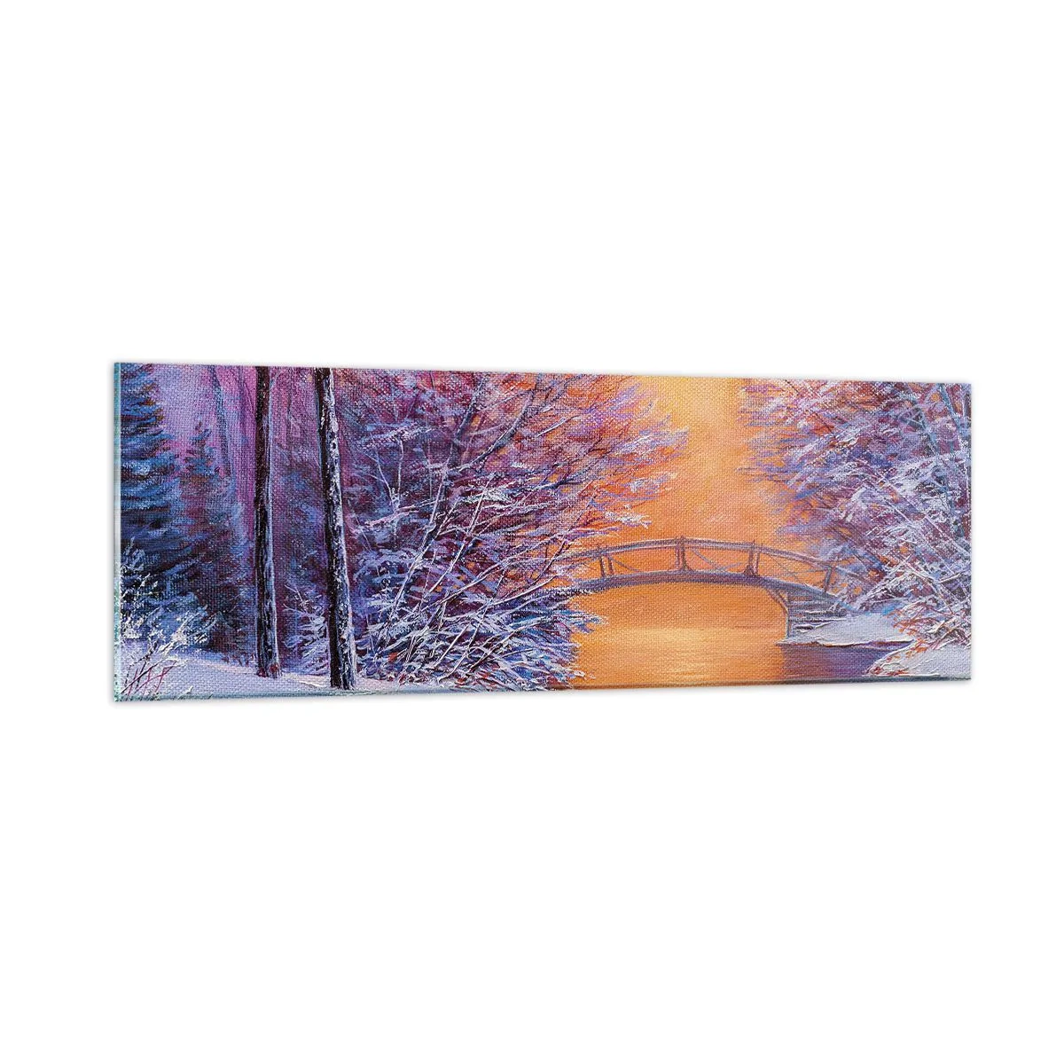 Quadro em vidro - Vamos nos encontrar aqui - 90x30 cm