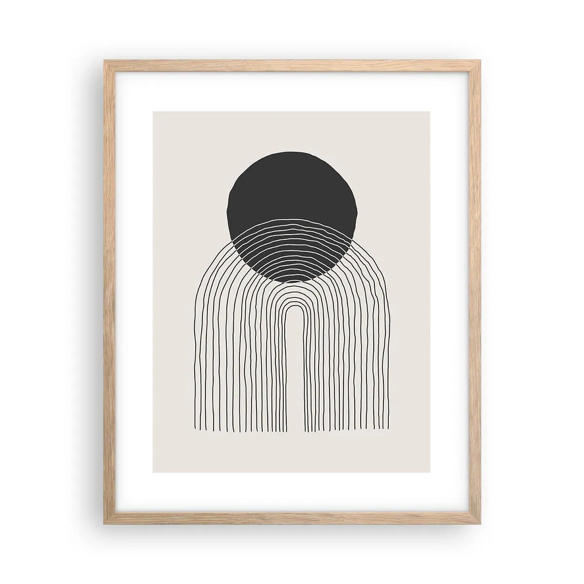 Pôster com moldura de carvalho claro - Tremores e confiança - 40x50 cm