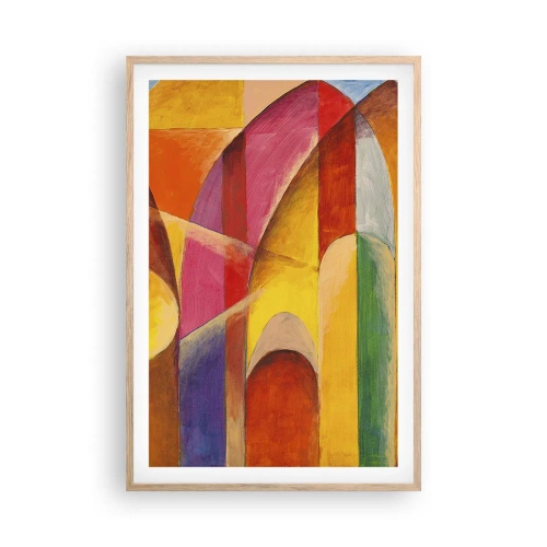 Pôster com moldura de carvalho claro - Catedral do Sol - 61x91 cm