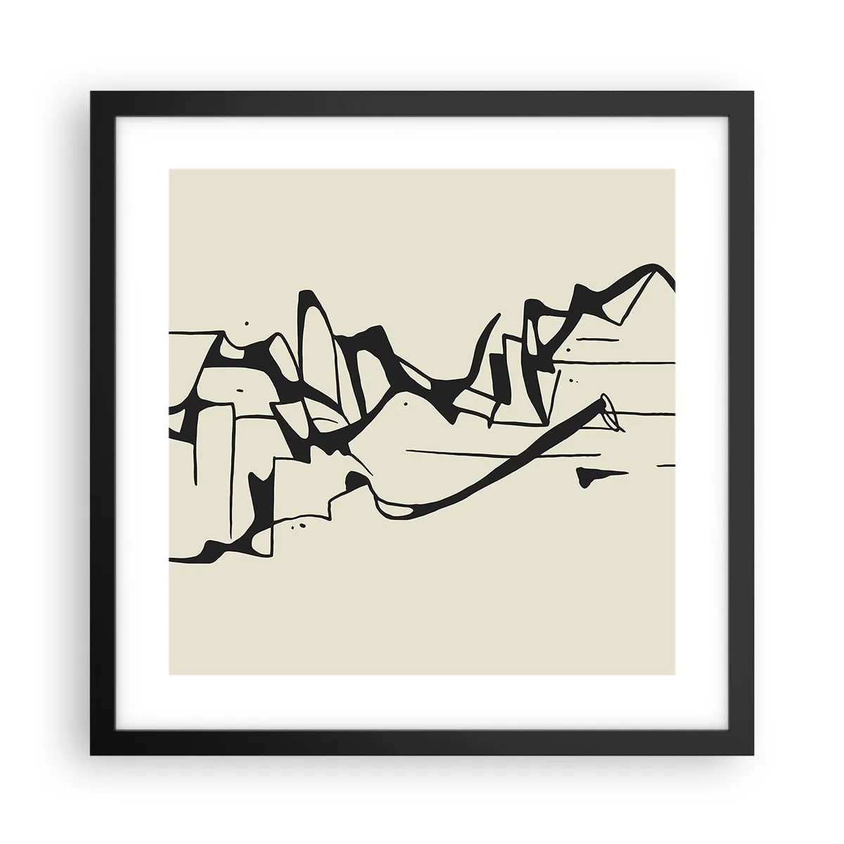 Pôster com moldura preta - Talvez uma paisagem - 40x40 cm