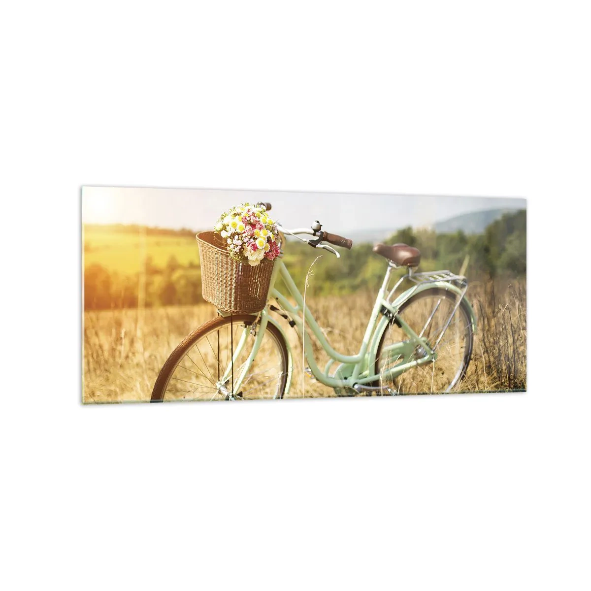 Quadro em vidro - Vou ficar aqui por um tempo - 120x50 cm