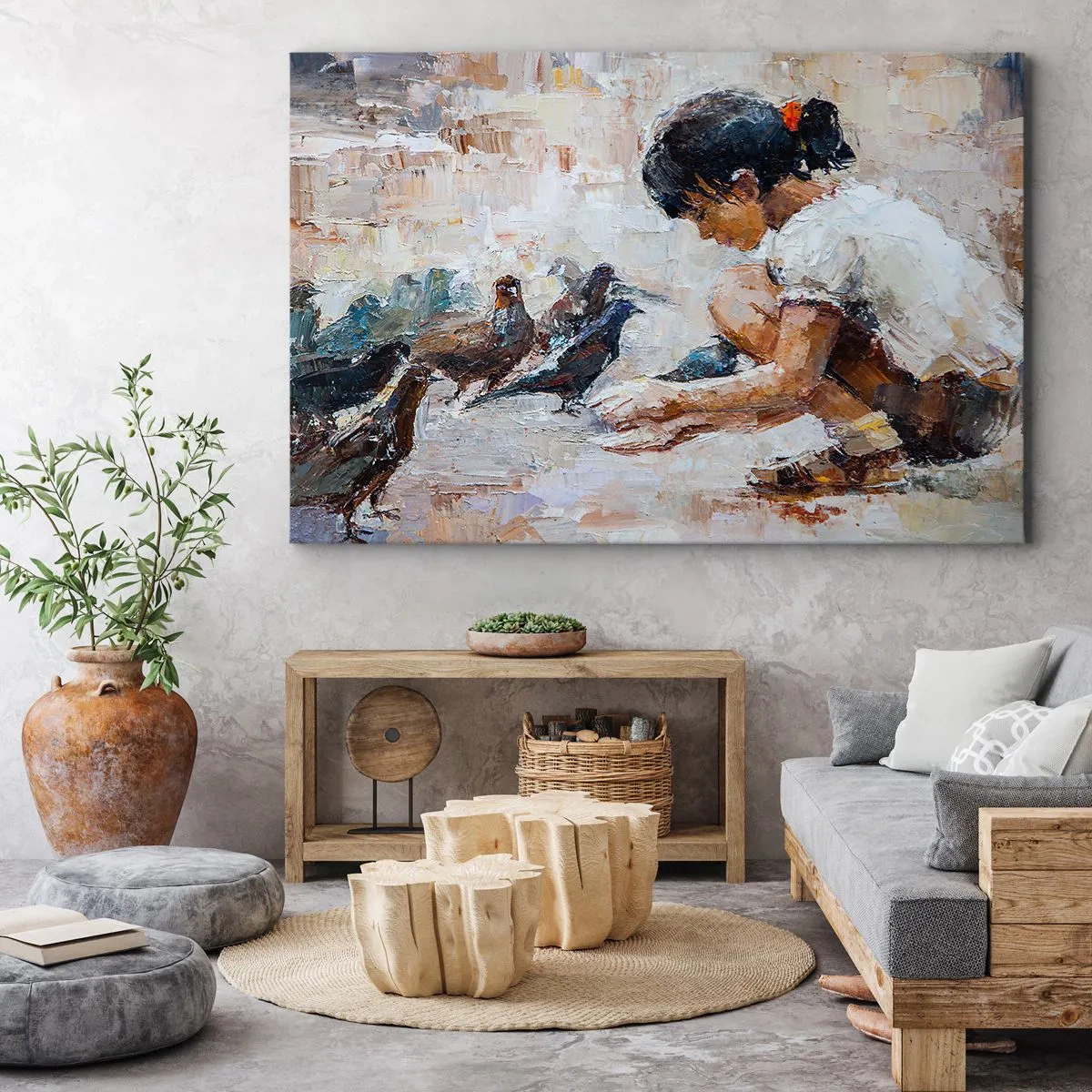 Quadro em tela - Pequenos e queridos - 100x70 cm