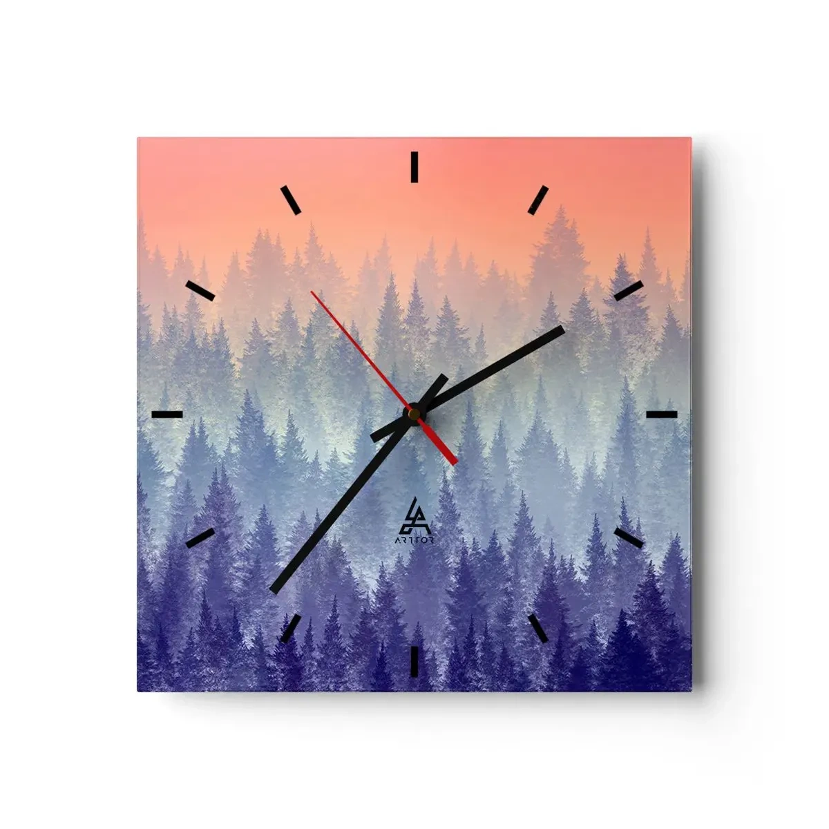 Relógio de parede - Relógio em vidro - Alto, mais alto, para o céu - 30x30 cm