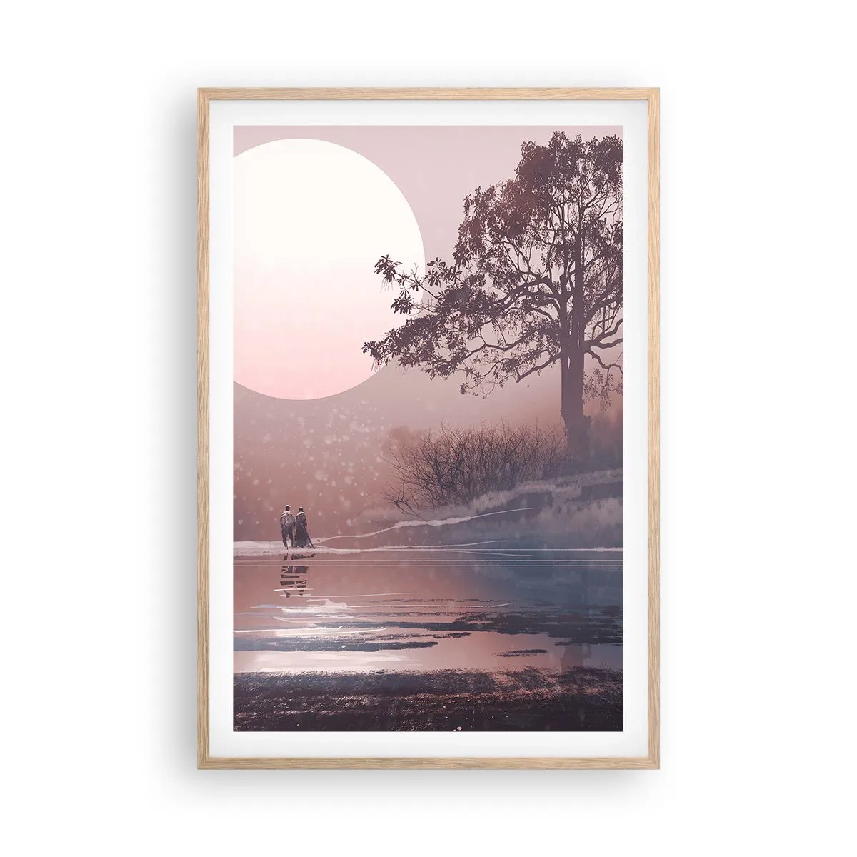 Pôster com moldura de carvalho claro - Maravilhas da noite - 61x91 cm