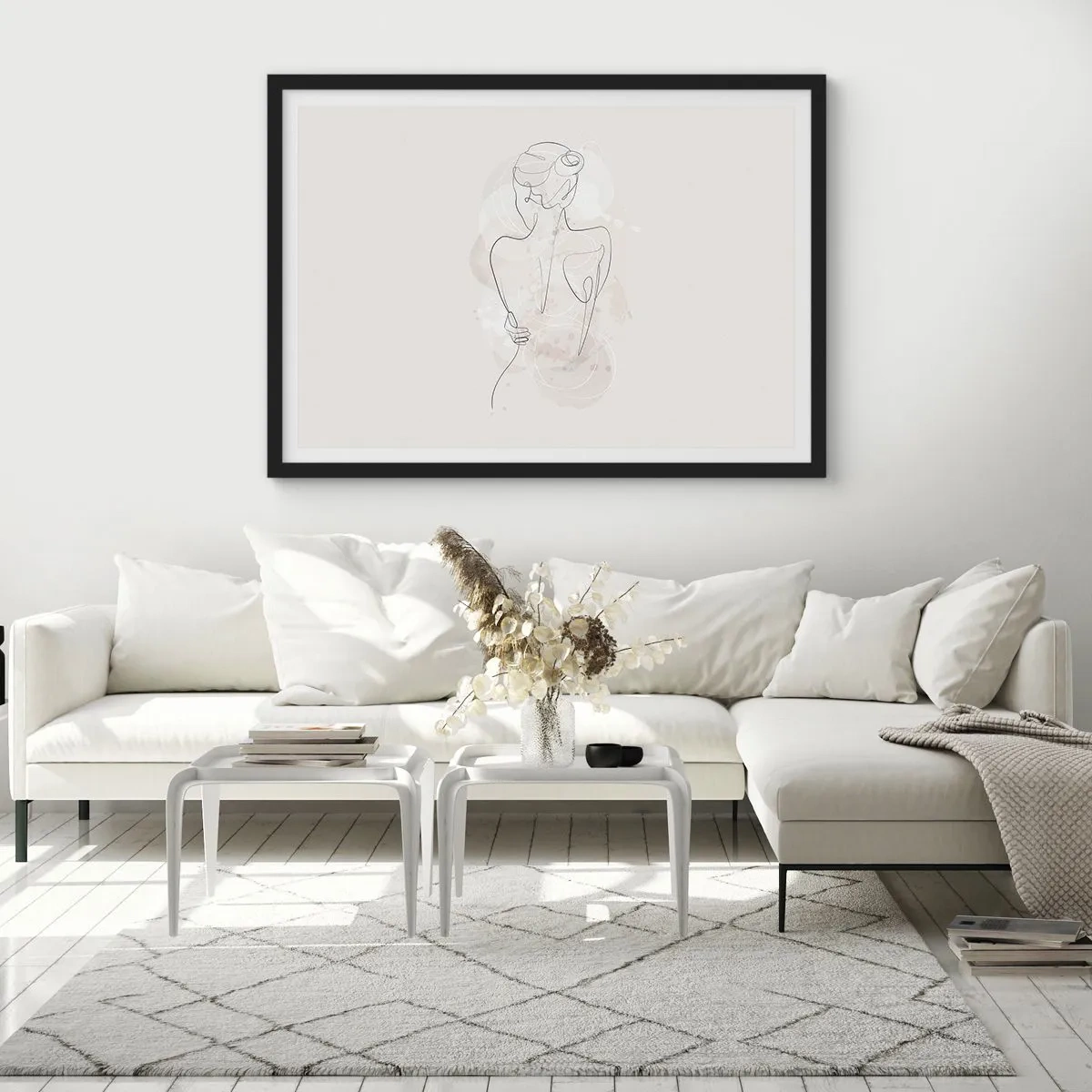 Pôster com moldura preta - Como um instrumento sensível - 100x70 cm