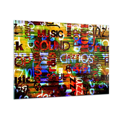 Quadro em vidro - Todas as cores do som - 100x70 cm