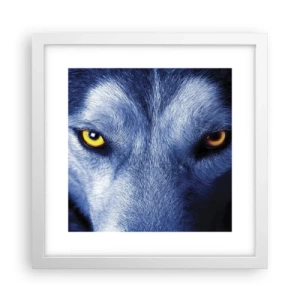 Pôster em moldura branca - Olhar hipnotizante - 30x30 cm