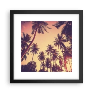 Pôster com moldura preta - Variação tropical - 30x30 cm