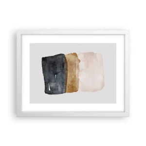 Pôster em moldura branca - Composição das cores da terra - 40x30 cm