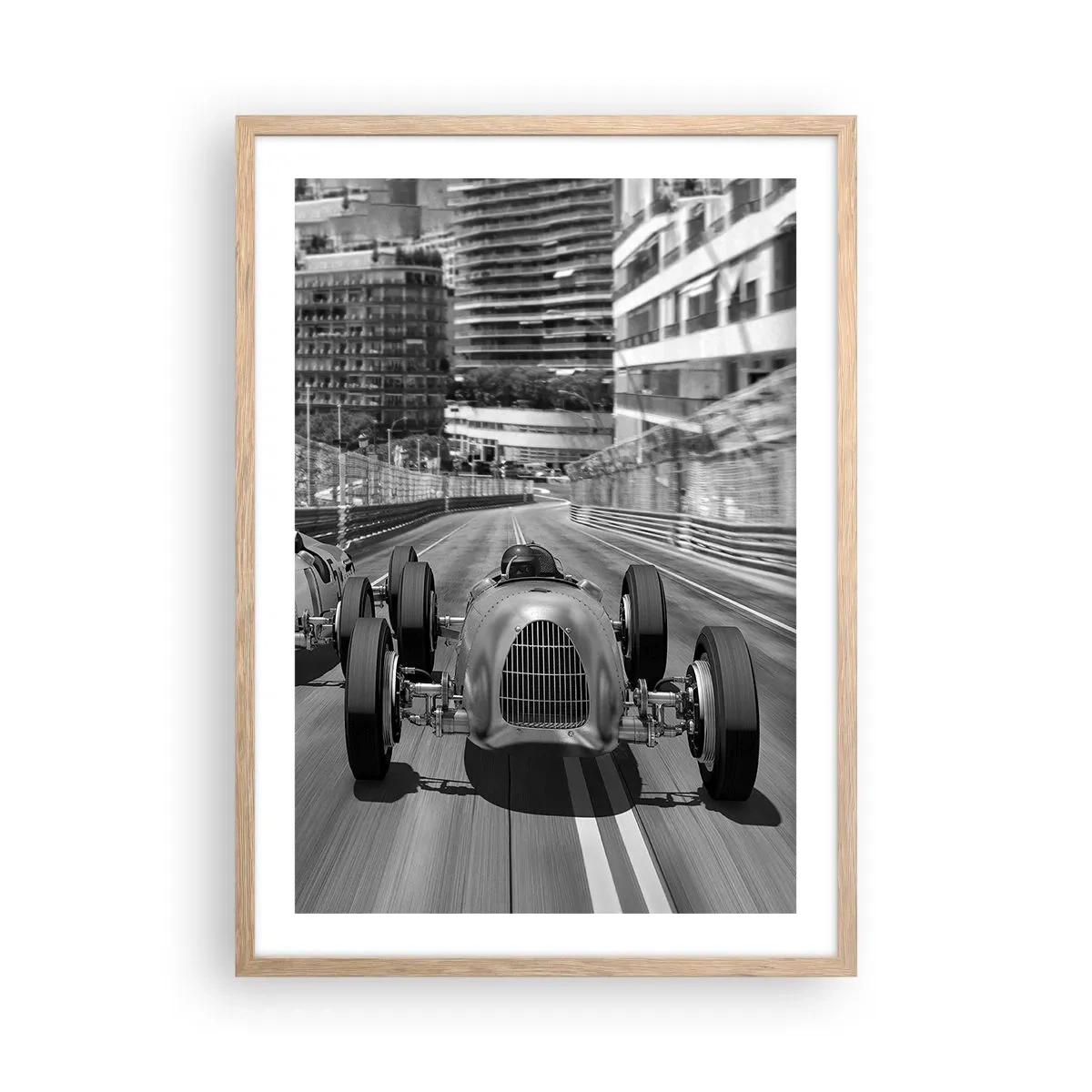 Pôster com moldura de carvalho claro - Era uma vez em Monte Carlo - 50x70 cm