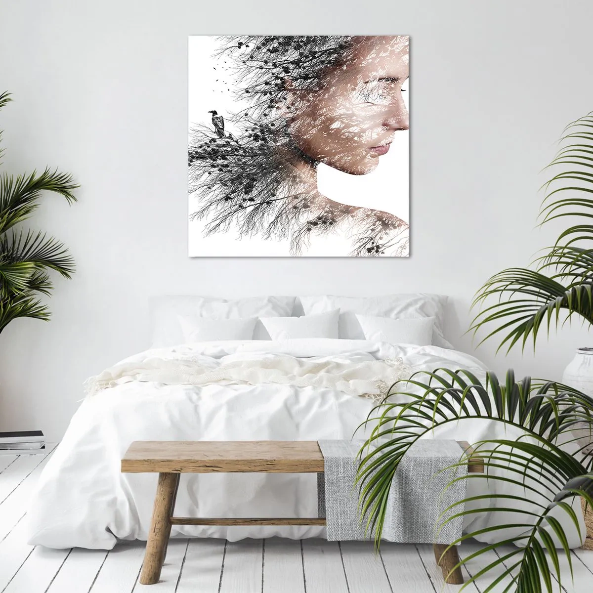 Quadro em tela - Espírito da floresta - 30x30 cm