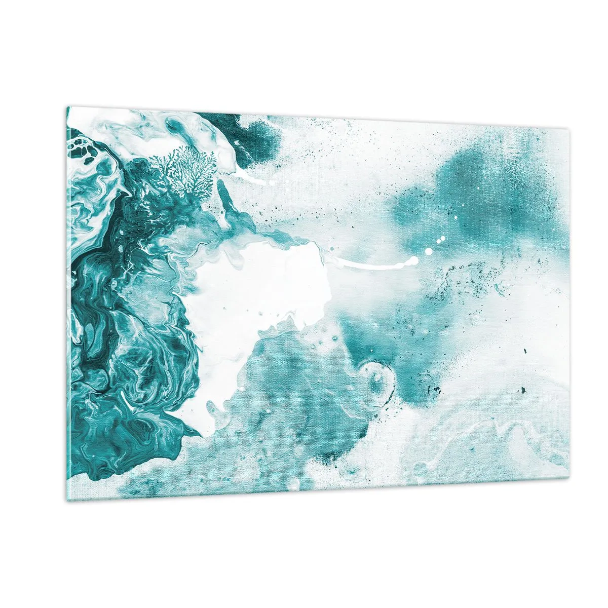 Quadro em vidro - Inundado em azul - 120x80 cm