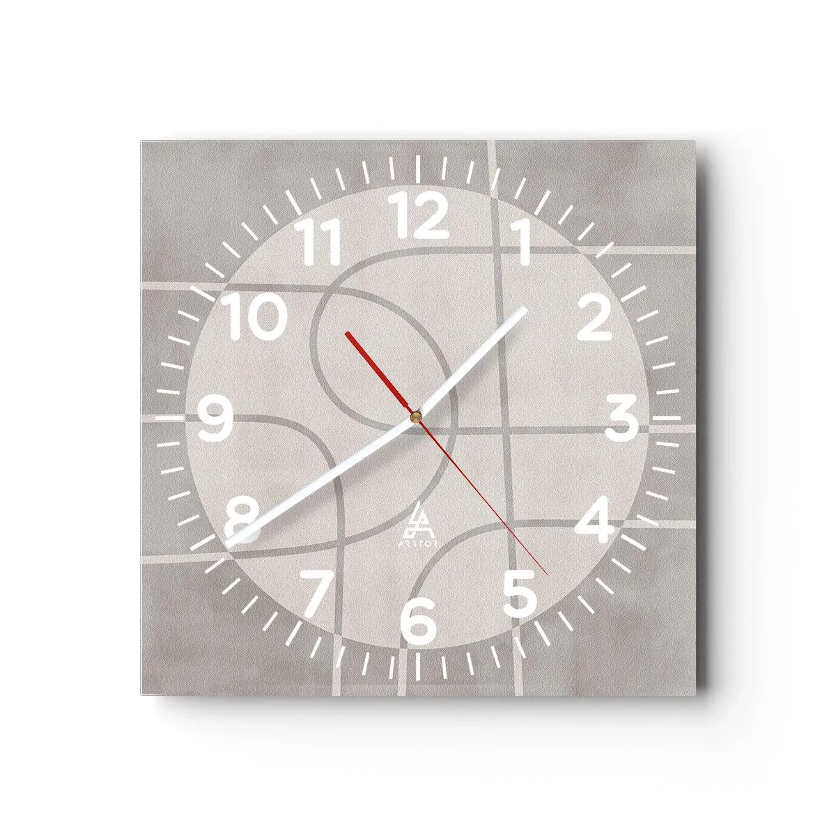 Relógio de parede - Relógio em vidro - Circular e direto - 40x40 cm