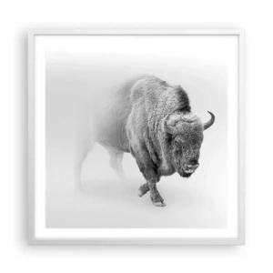 Pôster em moldura branca - Rei da Pradaria - 60x60 cm