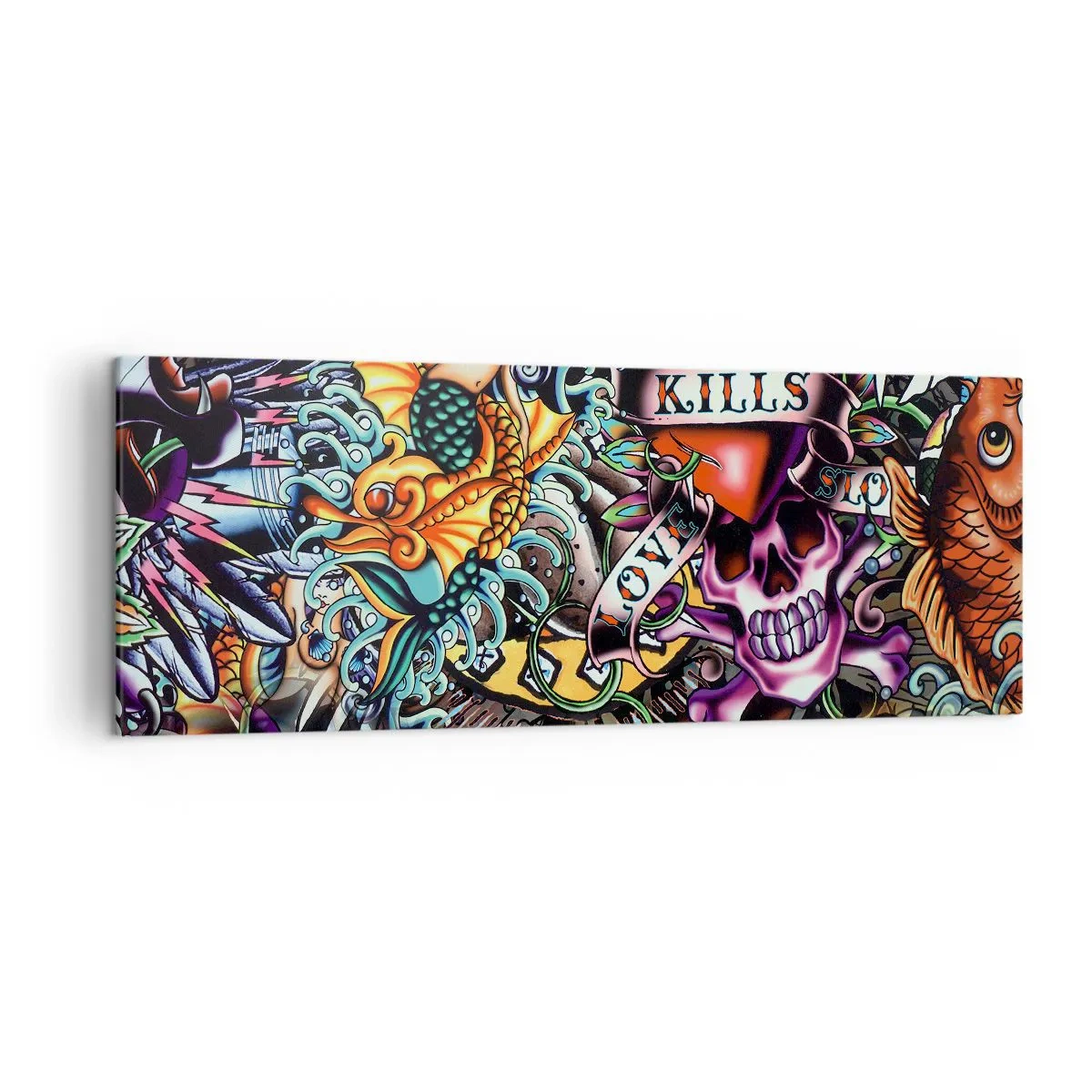 Quadro em tela - O sonho do tatuador - 140x50 cm