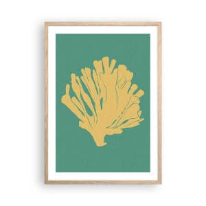 Pôster com moldura de carvalho claro - Arbusto florestal subaquático - 50x70 cm