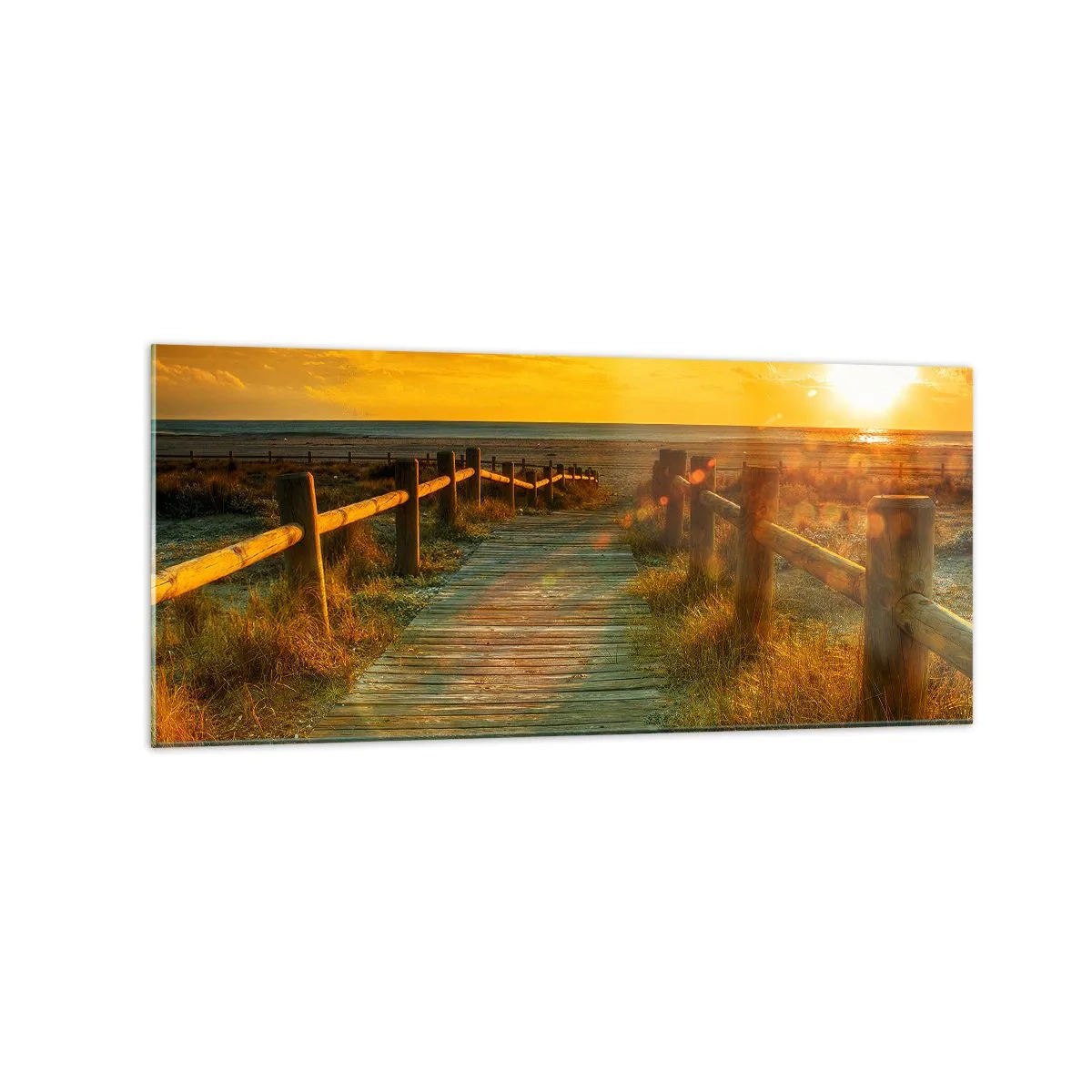 Quadro em vidro - Banhado em ouro antigo - 120x50 cm