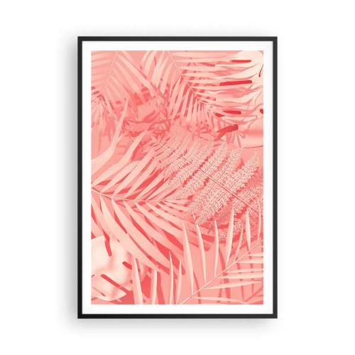 Pôster com moldura preta - Conceito cor-de-rosa - 70x100 cm