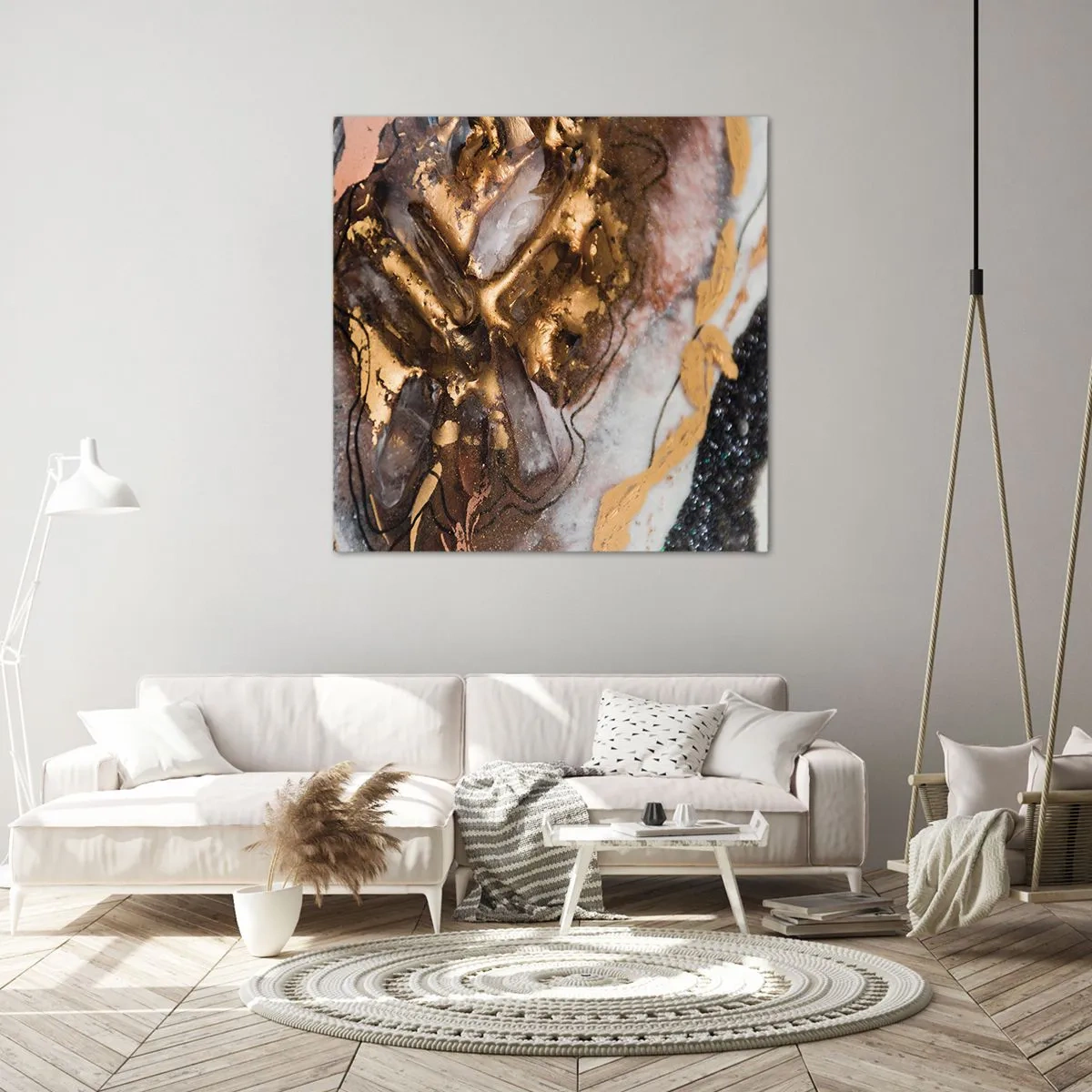 Quadro em tela - O elemento terra - 30x30 cm