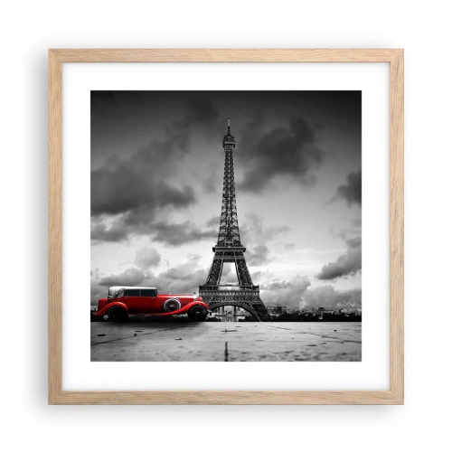 Pôster com moldura de carvalho claro - Não há muito tempo atrás em Paris - 40x40 cm