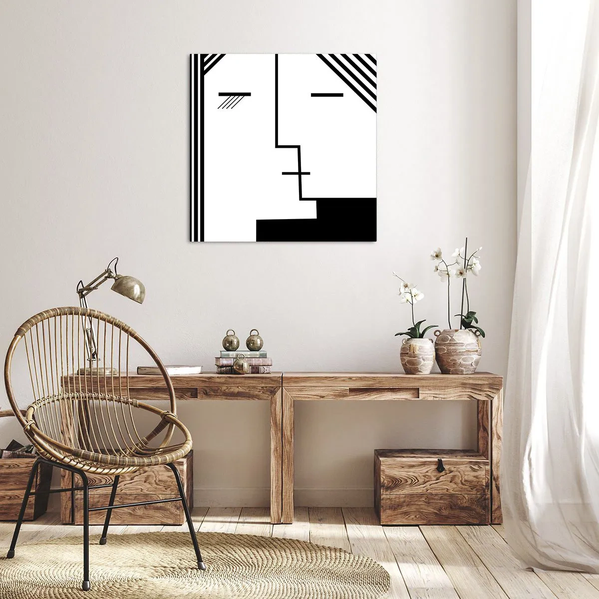 Quadro em tela - Apenas um beijo - 60x60 cm