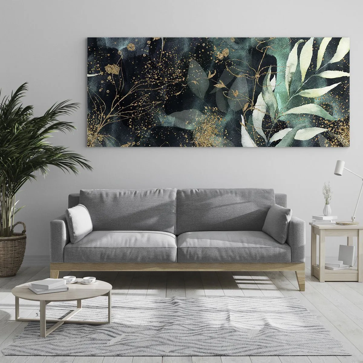 Quadro em vidro - Jardim Mágico - 100x40 cm