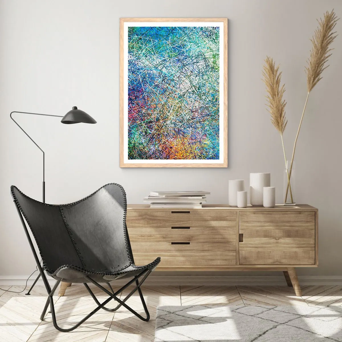 Pôster com moldura de carvalho claro - Não é assim tão simples - 30x40 cm