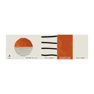 Amostra de Papel de Parede Standard Eco - No clima japonês - Abstração, Pedaço, Minimalismo - 100x30 cm