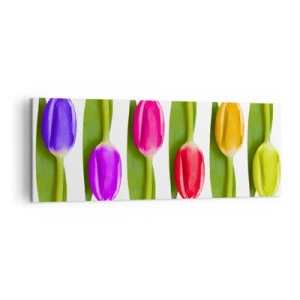 Quadro em tela - Composição arco-íris - 140x50 cm