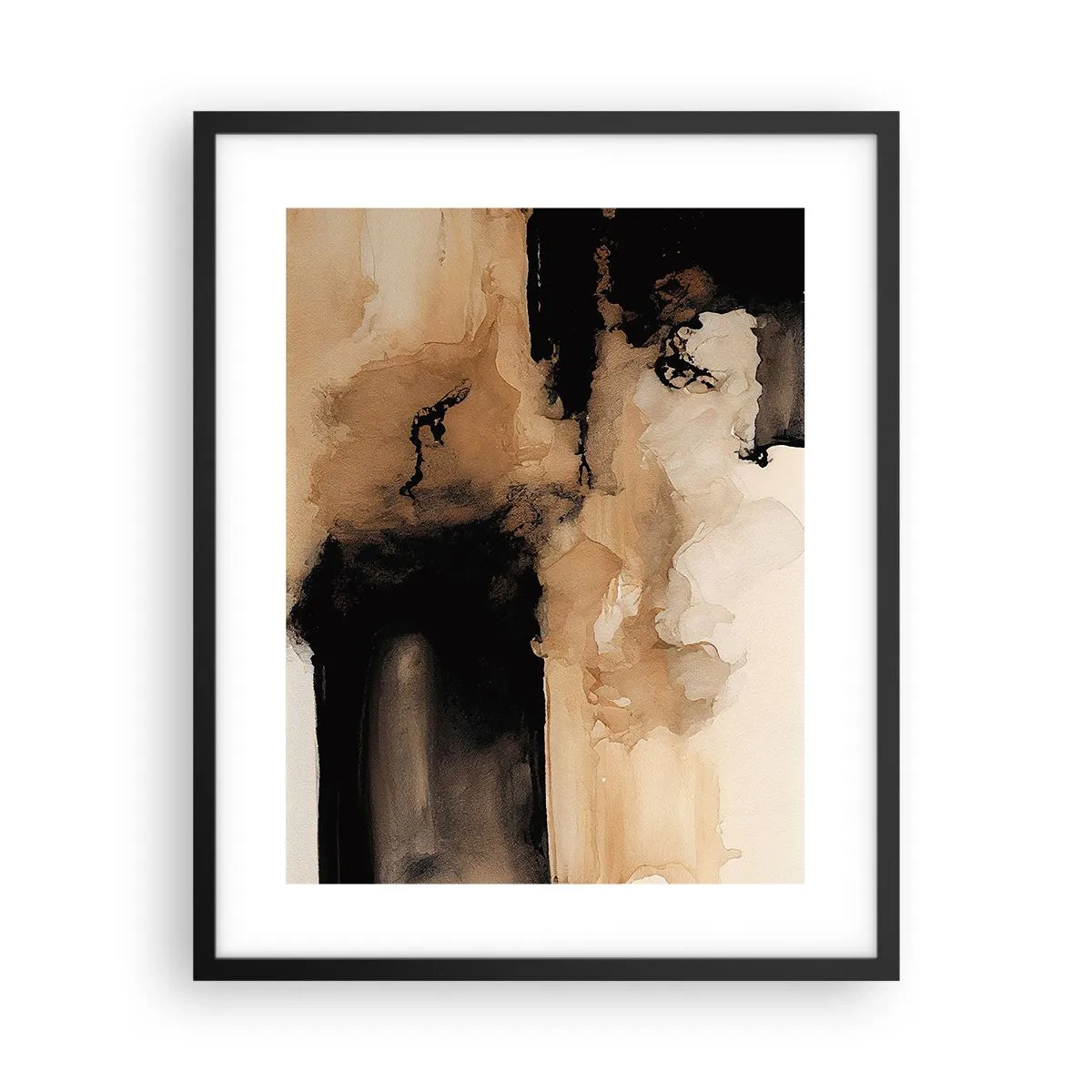 Pôster com moldura preta - Abstração intrigante - 40x50 cm