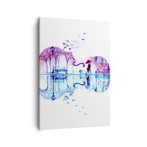 Quadro em tela - Trago-vos cânticos de chuva - 50x70 cm