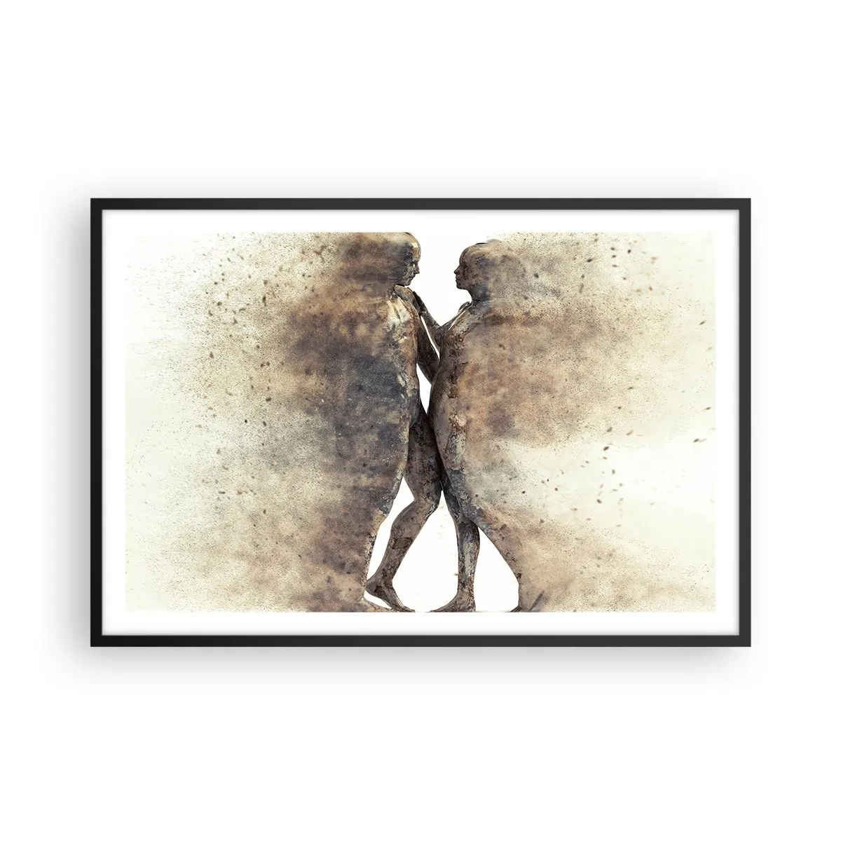 Pôster com moldura preta - Do pó vieram para amar - 91x61 cm