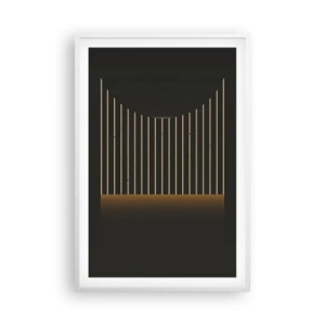 Pôster em moldura branca - Explorar a escuridão - 61x91 cm