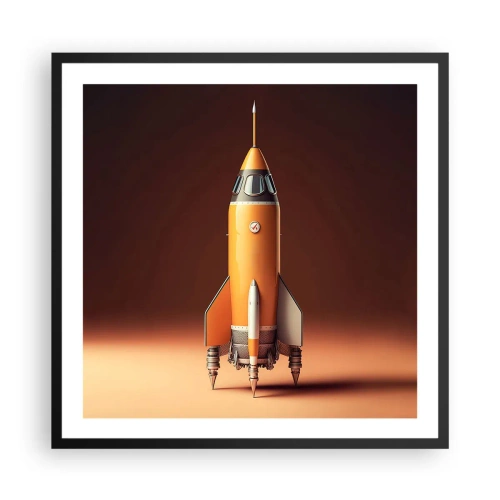 Pôster com moldura preta - Tudo começa com um sonho - 60x60 cm