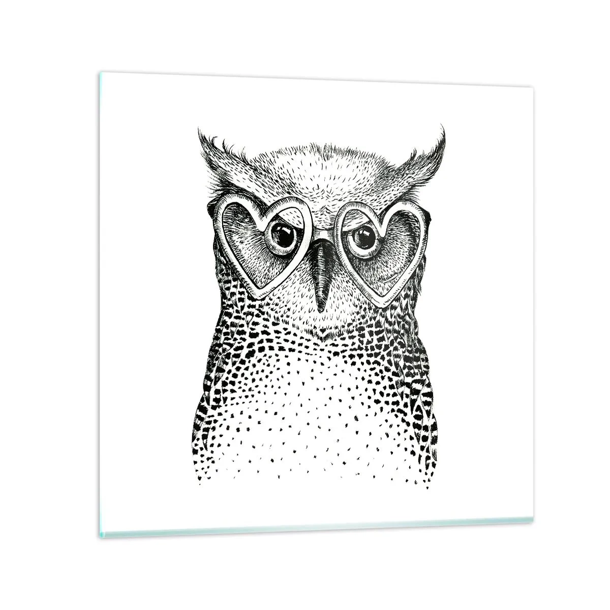 Quadro em vidro - Sabiamente e amorosamente - 40x40 cm