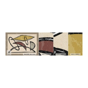 Amostra de papel de parede autocolante Deluxe Sticker - Verticais e horizontais - Moderno, Abstração, Pedaço - 100x30 cm