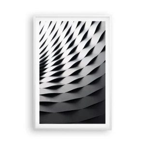Pôster em moldura branca - Na superfície das ondas - 61x91 cm
