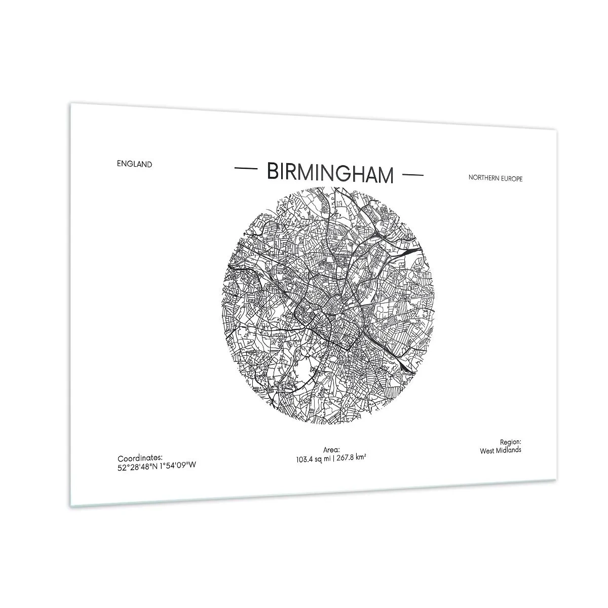 Quadro em vidro - Anatomia de Birmingham - 100x70 cm