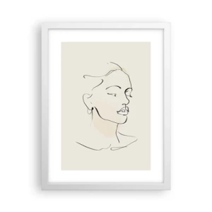 Pôster em moldura branca - Uma certa linha - 30x40 cm