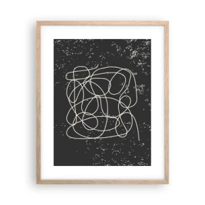 Pôster com moldura de carvalho claro - Pensamentos errantes - 40x50 cm