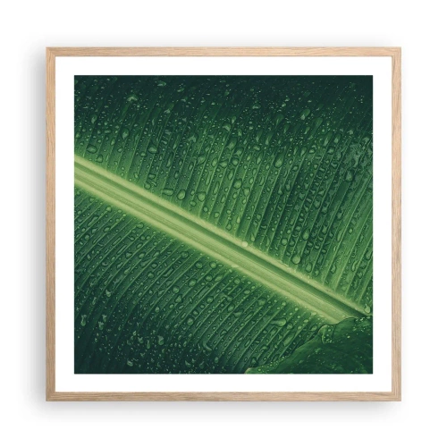 Pôster com moldura de carvalho claro - A estrutura da vegetação - 60x60 cm