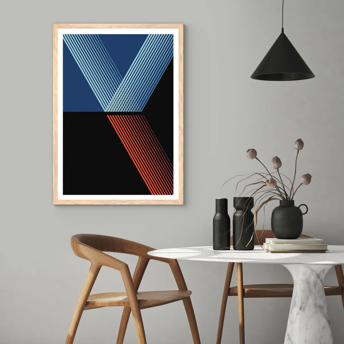 Pôster com moldura de carvalho claro - Uma história simples - 40x50 cm