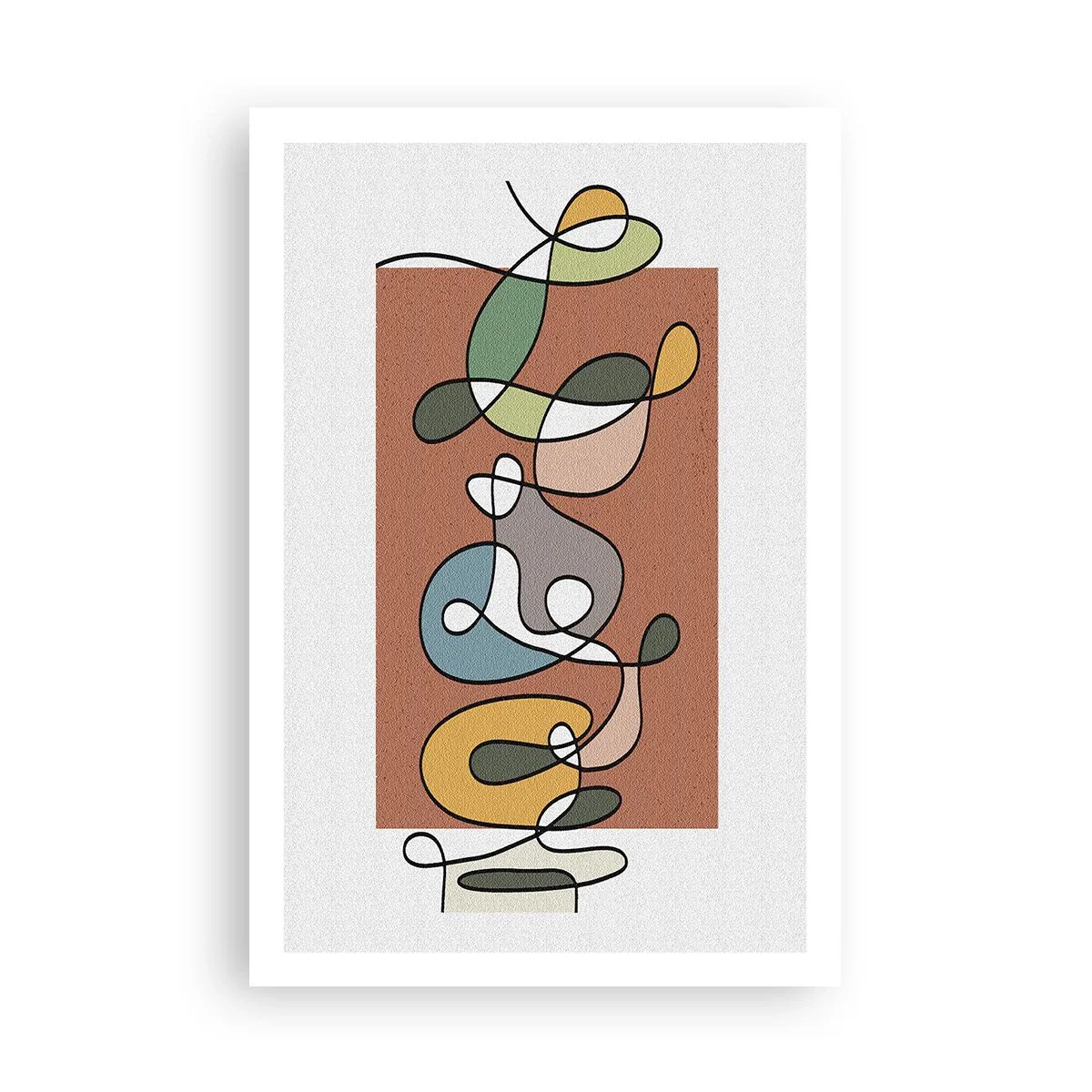 Pôster - Abstração: dança colorida - 61x91 cm