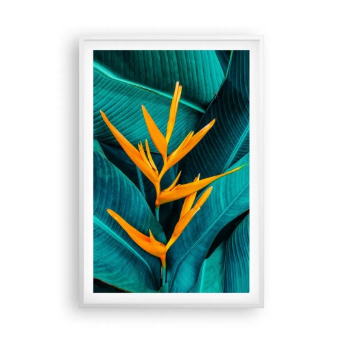 Pôster em moldura branca - Flor do Éden - 61x91 cm