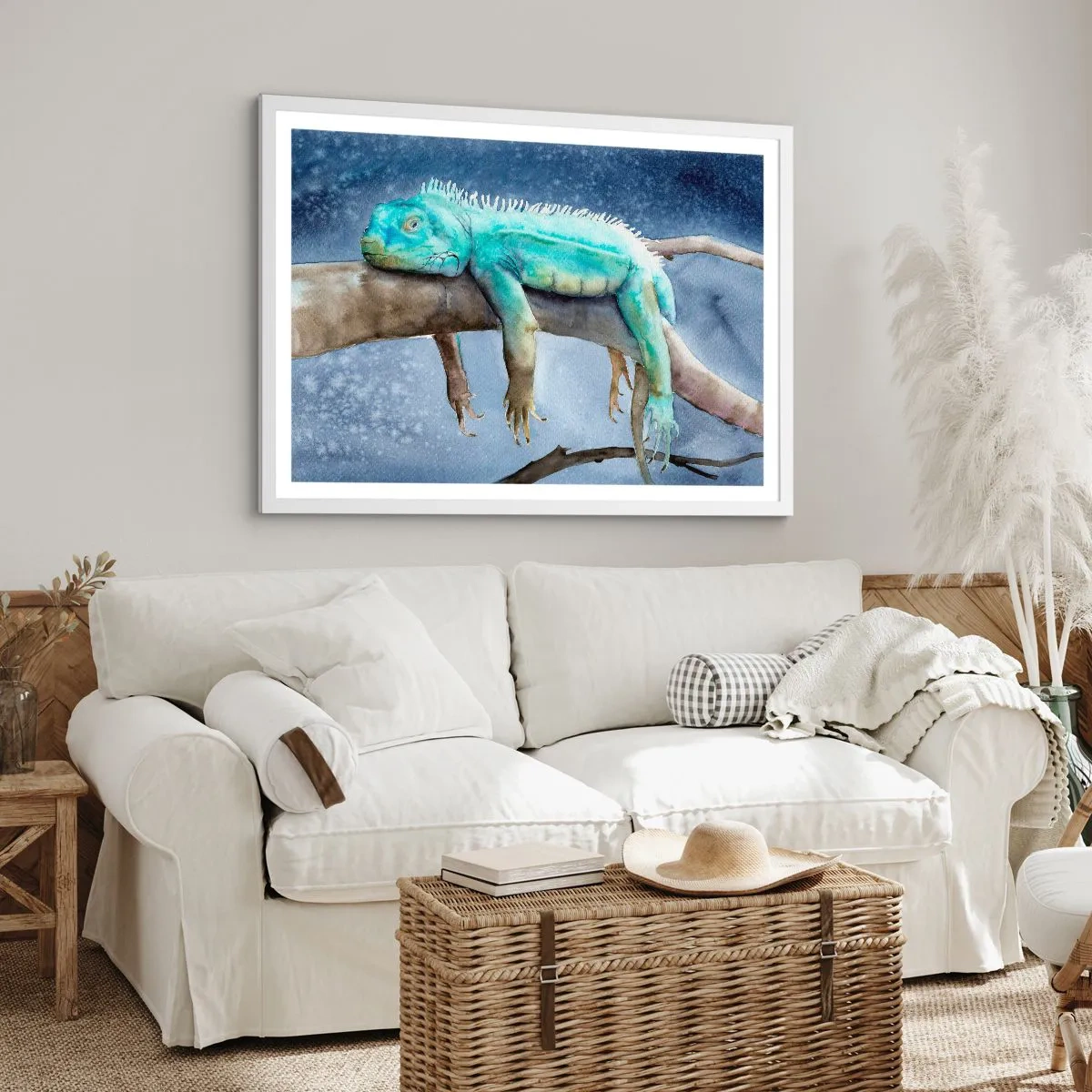 Pôster em moldura branca - Estamos bem! - 100x70 cm